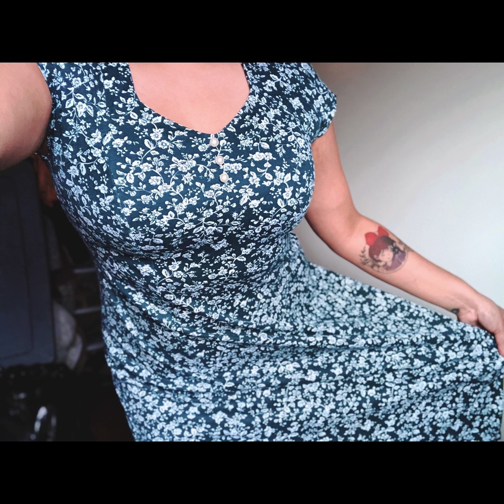 Vintage 90’s Green Floral Dress